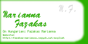 marianna fazakas business card